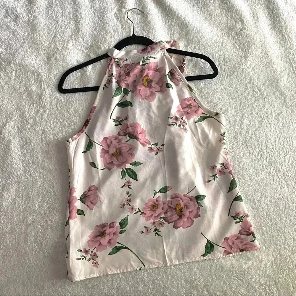 Tie Neck Floral Blouse​ - Picture 5 of 6